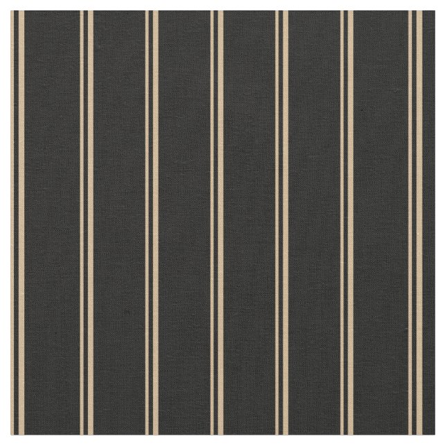 Tan und schwarze farbige Streifen Stoff (Nahaufnahme)