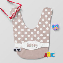 Tan und White Polka Dot
