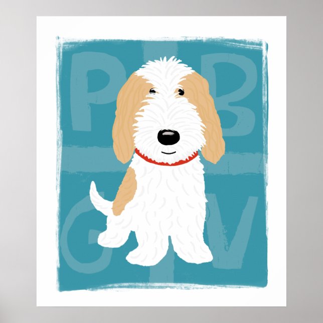 Tan & White PBGV Poster (Vorne)