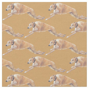 TAN-Windhund-laufender Hundekunst-Gewebe Stoff