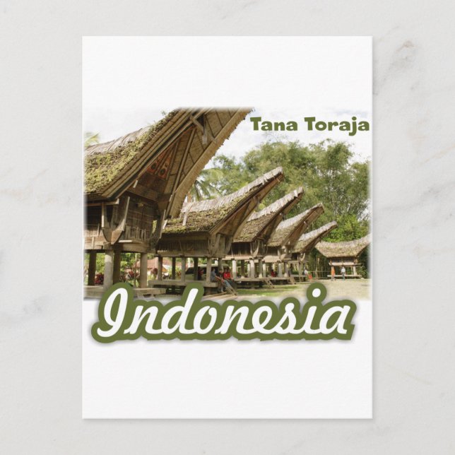 Tana Toraja Indonesia Souvenir Postkarte (Vorderseite)