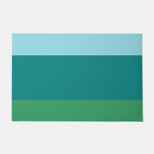 Tanager Türkis, Aquamarin Blue und Kelly Green Hor Fußmatte