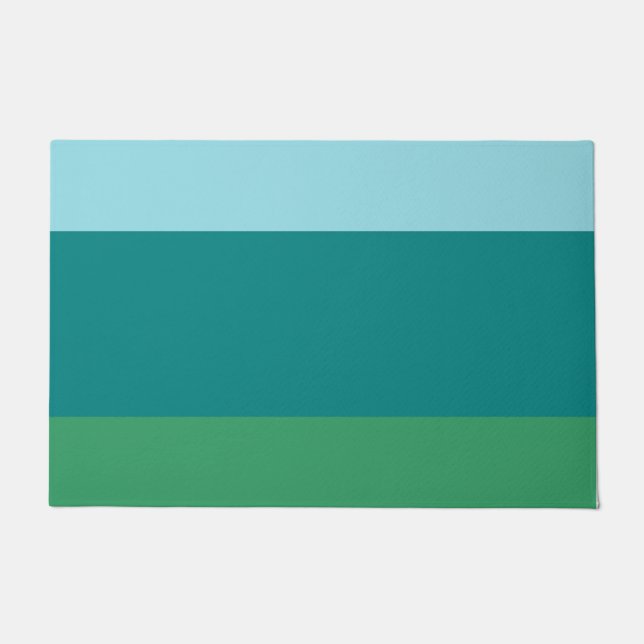 Tanager Türkis, Aquamarin Blue und Kelly Green Hor Fußmatte (Vorderseite)