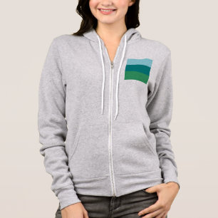 Tanager Türkis, Aquamarin Blue und Kelly Green Hor Hoodie