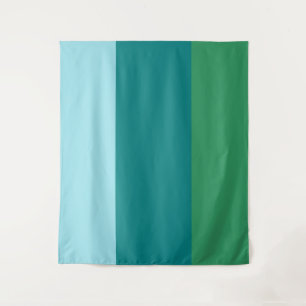 Tanager Türkis, Aquamarin Blue und Kelly Green Hor Wandteppich