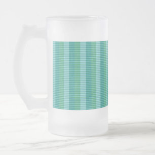 Tanager Türkis, Aquamarin Blue und Kelly Green Rep Mattglas Bierglas