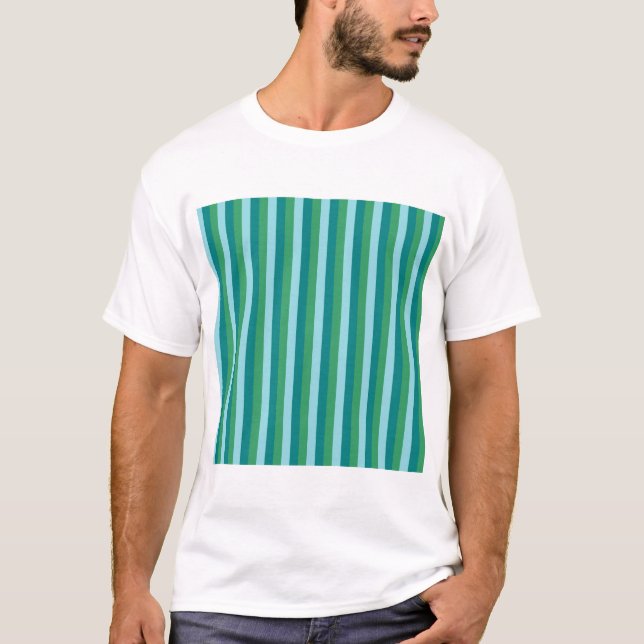 Tanager Türkis, Aquamarin Blue und Kelly Green Rep T-Shirt (Vorderseite)