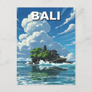 Tanah Lot Bali Indonesien Reise Postkarte