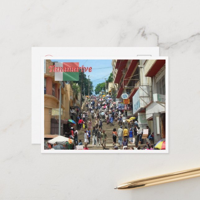 Tananarive - Madagaskar - Postkarte (Vorderseite/Rückseite Beispiel)