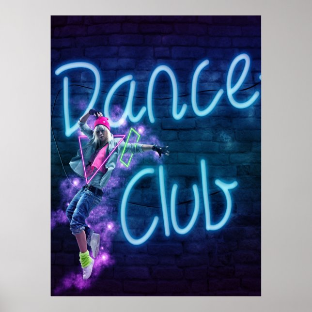 Tance Club Neon Sign Poster (Vorne)