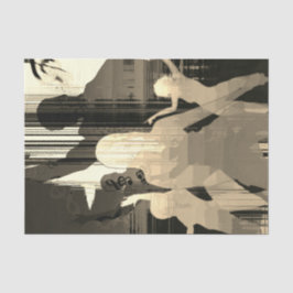 Tance Girls Sepia Modernes Dekoupage Tissue Paper Seidenpapier