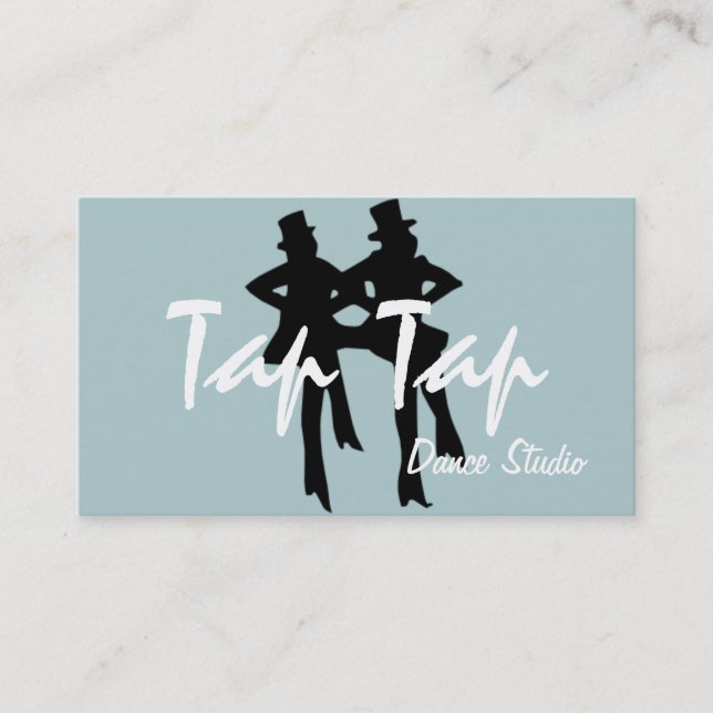 Tance Instructor Studio Lessons Business Card Visitenkarte (Vorderseite)