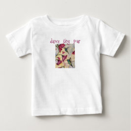 Tance Sing Hummingbird Art Baby Girl Tutu Baby T-shirt