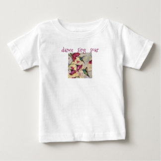 Tance Sing Hummingbird Art Baby Girl Tutu T-shirt