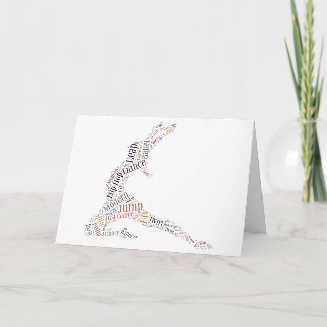 Tance Word Cloud Karte (Vorderseite)