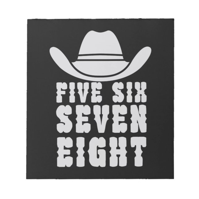 Tanceline Five Sechs sieben acht Notizblock (Vorderseite)