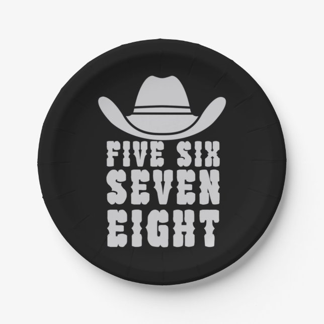 Tanceline Five Sechs sieben acht Pappteller (Vorderseite)
