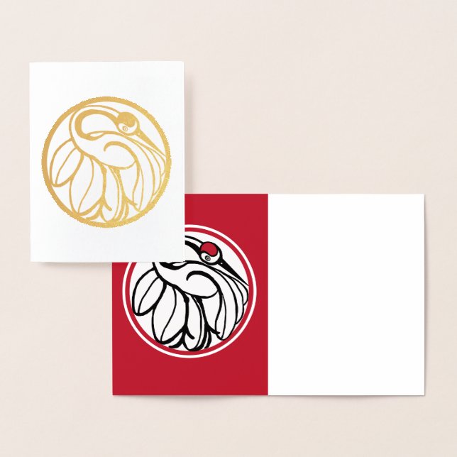 Tancho Japanese Crane Folienkarte (Anzeige)