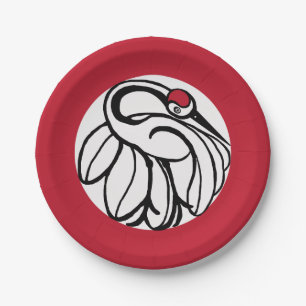 Tancho Japanese Crane Pappteller