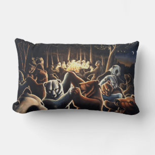 Tancing Bär Art Pillow Bär Decke Lounge Lendenkissen