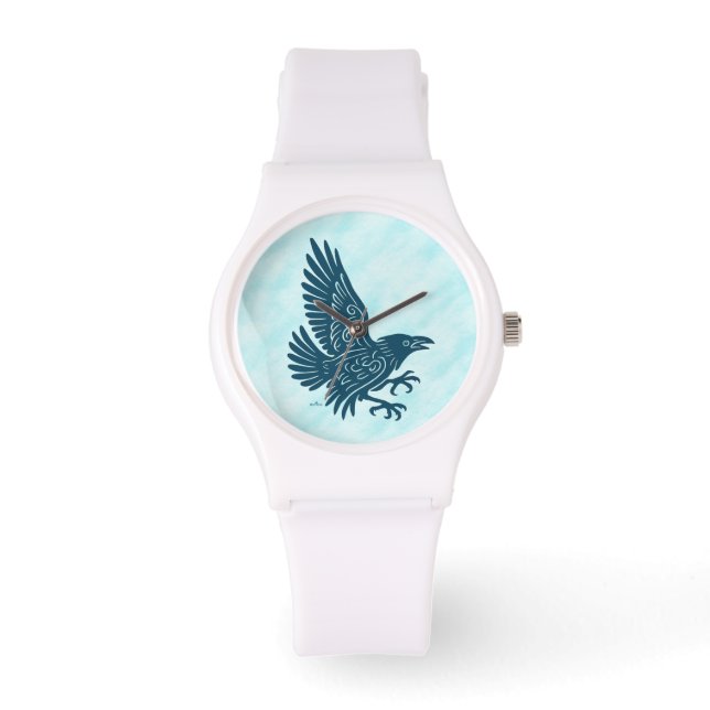 Tancing Blue Raven Armbanduhr (Vorderseite)