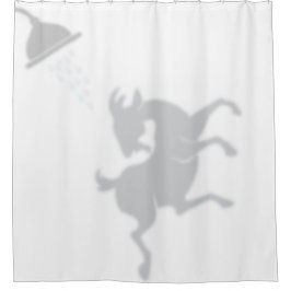 Tancing Goat Shadow Silhouette Shadow Buddies Duschvorhang