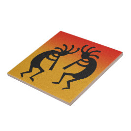 Tancing Kokopelli Wüste Sunset Südwest Fliese