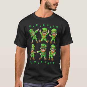 Tancing Leprechauns St Patrick S Day Boys Girls Ki T-Shirt
