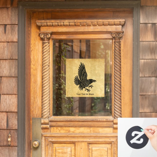 Tancing Norse Raven Fensteraufkleber (Haustür)