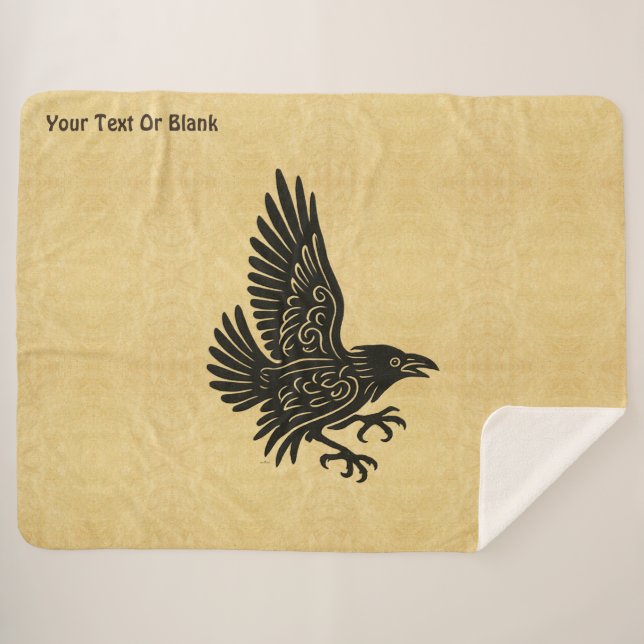 Tancing Norse Raven Sherpadecke (Vorderseite (Horizontal))