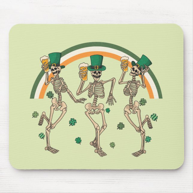 Tancing Skeletons St Patrick Mousepad (Vorne)