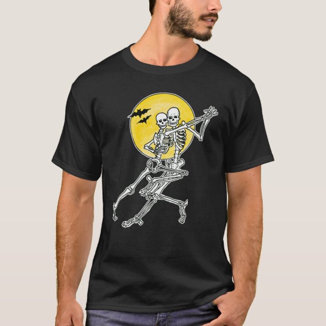 Tancing Skeletts Tshirt (Vorderseite)