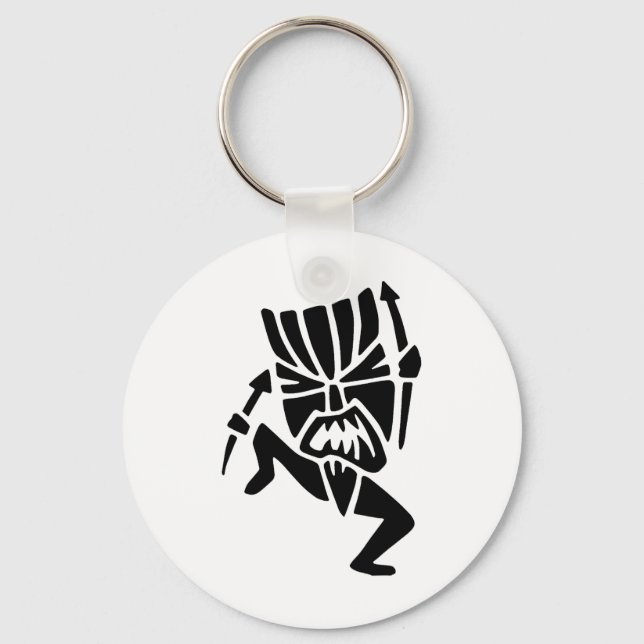 Tancing Tiki Man Schlüsselanhänger (Vorderseite)