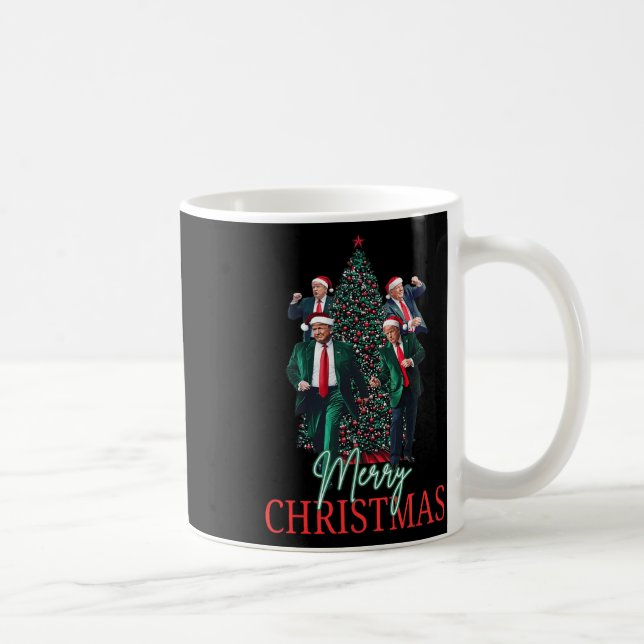 Tancing Trump Santa Merry Weihnachts Daddy's Zuhau Kaffeetasse (Rechts)