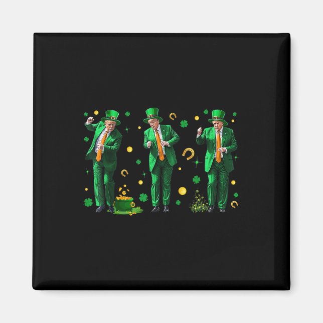 Tancing Trump St. Patricks Day , Uni-Erwachsene, Magnet (Vorne)