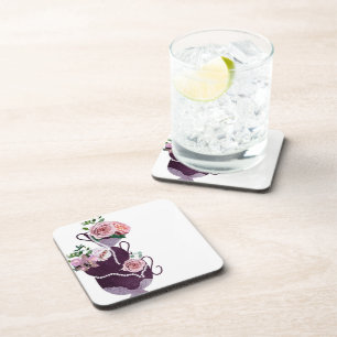 Tändelnde Blumen-Teetassen-Küche Getränkeuntersetzer