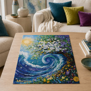 Tändelnde Meereswelle   Impressionismus-Malerei Puzzle