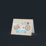 Tandem Bicycle Wedding Danke<br><div class="desc">Hochzeiten zum Thema Fahrräder sind ein lustiger Trend bei thematischen Hochzeiten. Auf diesem Imitat Leinen Hintergrund Hochzeit danke Karte, ein Tandemfahrrad symbolisiert das verheiratete Paar zu sein zusammen zu fahren. Der Brauersitz ist mit einem Hochzeitsschleier umwickelt, und der Bräutigam hat eine unfixierte Krawatte, die um die Lenker herum gewickelt ist....</div>