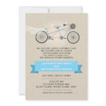 Tandem Bicycle Wedding Imitate Linen