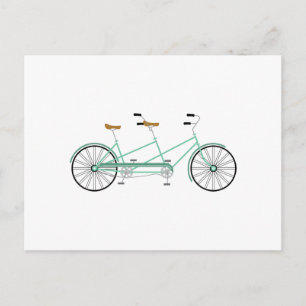 Tandem Bike Postkarte