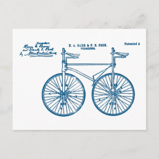 Tandem Bike Velocipede 1891 Peck Postkarte