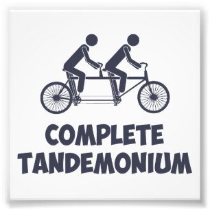 Tandem Bike Vollständiges Tandemonium Fotodruck