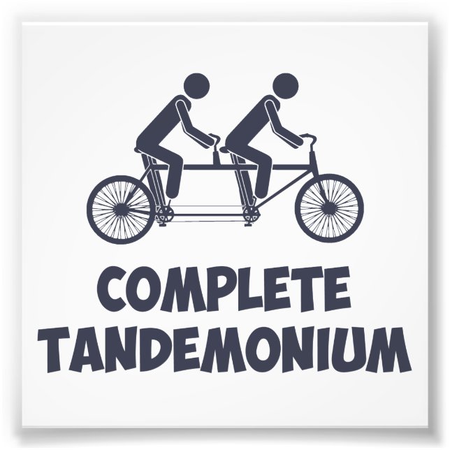 Tandem Bike Vollständiges Tandemonium Fotodruck (Vorne)