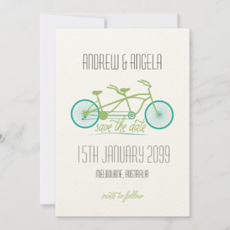 Tandem Fahrrad / Fahrrad Moderne Hochzeit retten d Save The Date
