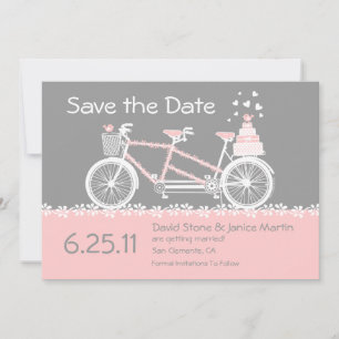 Tandem-Fahrrad Save-The-Date-Ankündigung Save The Date