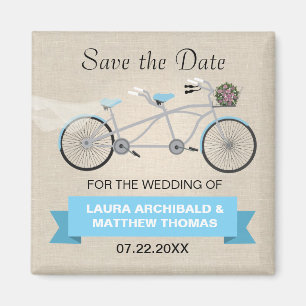 Tandem Fahrrad Save the Date Magnet