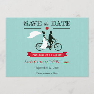 Tandem-Fahrrad Speichern Sie die Datumskarten Save The Date