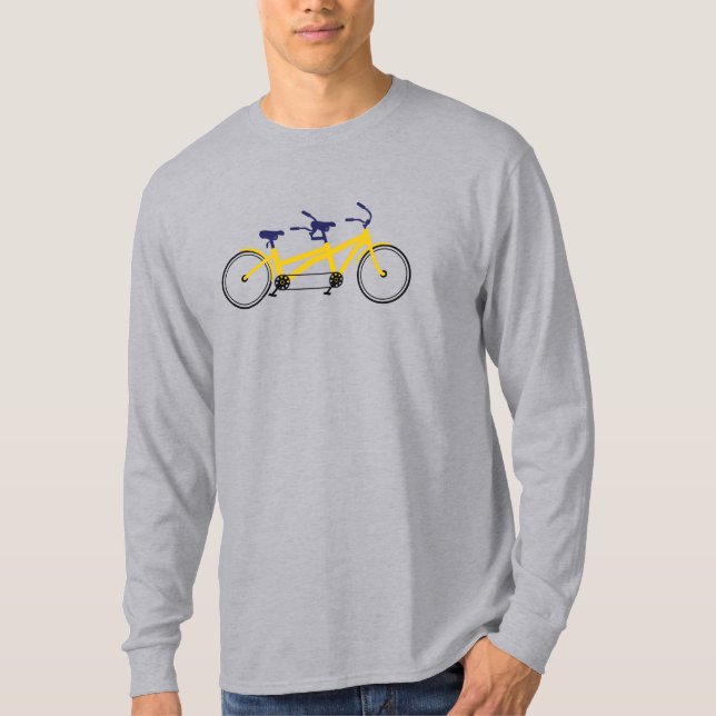 Tandem-Fahrrad T-Shirt (Vorderseite)