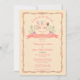 Tandem-Fahrrad-, Vögel- und Bannerbindungspartei Einladung