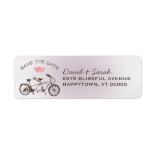 Tandem-Fahrradsiegel Save the Date
